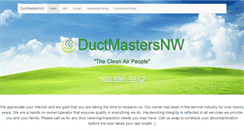 Desktop Screenshot of ductmastersnw.com